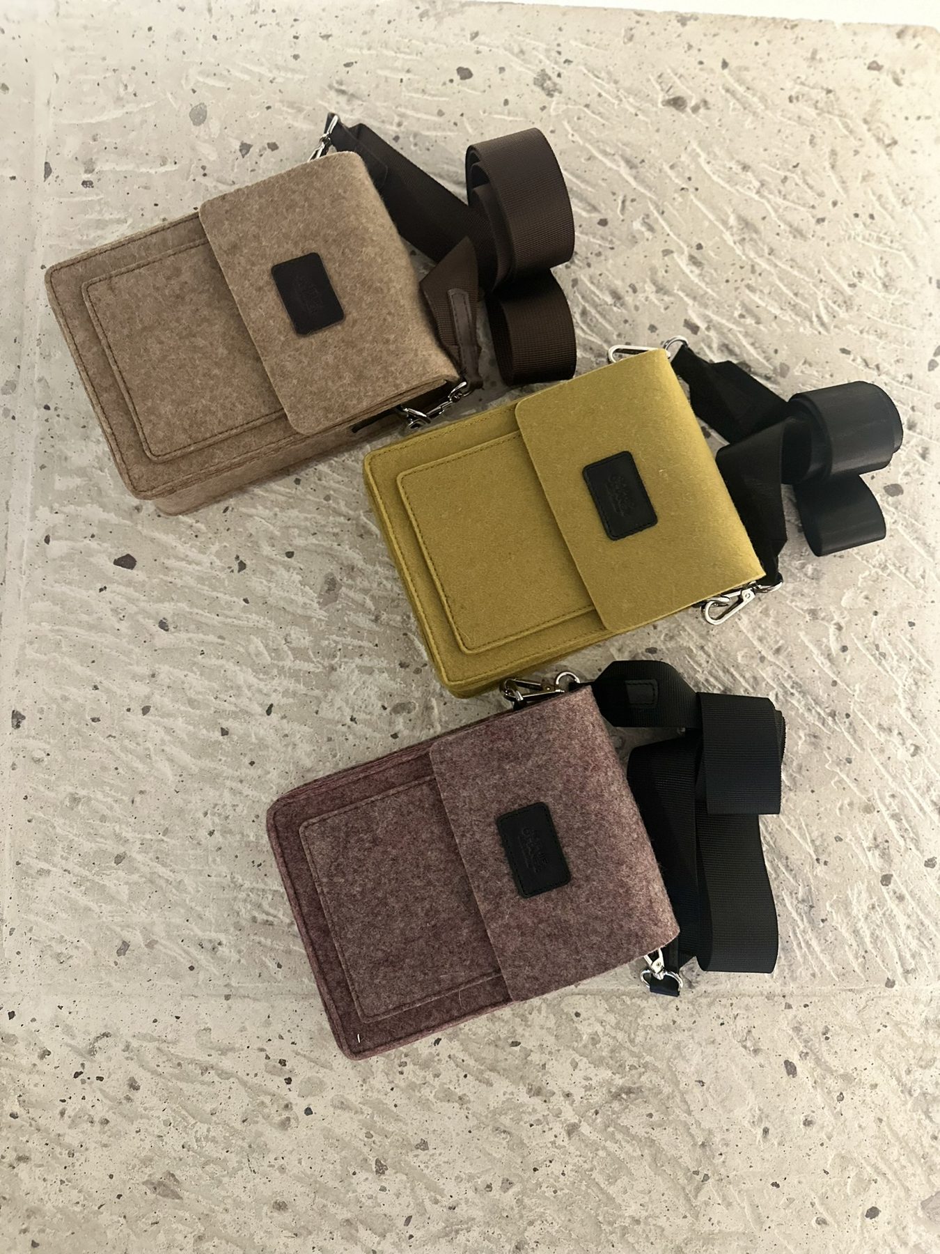 Felt crossbody bags